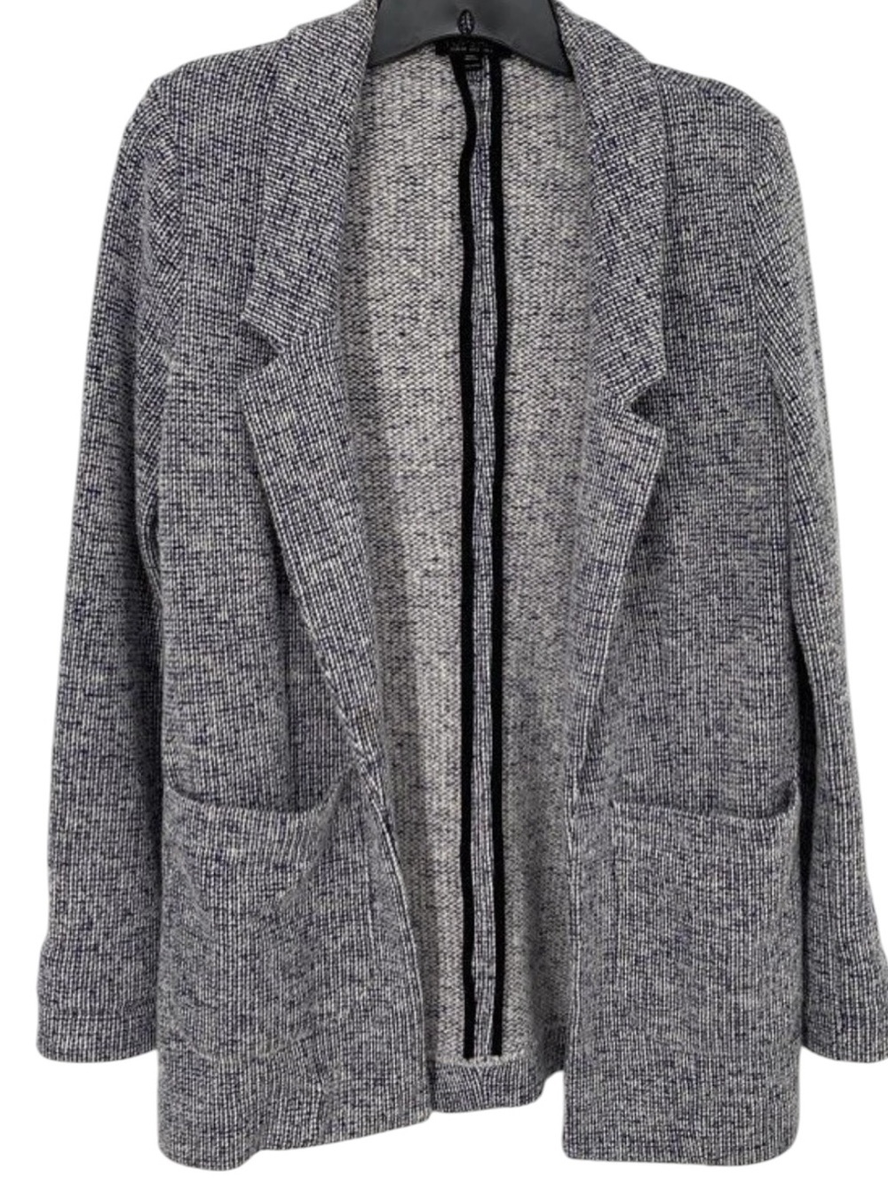 Topshop Gray Knit Blazer Cardigan
